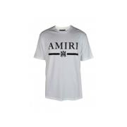 Amiri Vit Rund Hals Logo T-shirt White, Herr