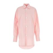 JW Anderson Oversize Rosa Poplin Skjorta Pink, Dam