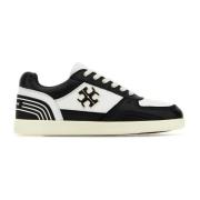 Tory Burch Läder Clover Court Sneakers Black, Dam