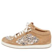 Jimmy Choo Pre-owned Pre-owned Mocka sneakers Beige, Dam