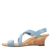 Manolo Blahnik Pre-owned Pre-owned Tyg sandaler Blue, Dam