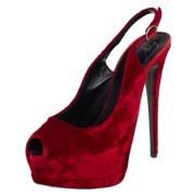 Giuseppe Zanotti Pre-owned Pre-owned Sammet sandaler Red, Dam