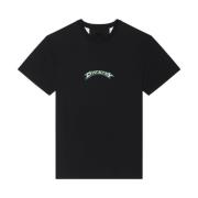 Givenchy Svarta Crew Neck T-shirts och Polos med Signaturtryck Black, ...