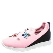 Dolce & Gabbana Pre-owned Pre-owned Tyg sneakers Pink, Dam