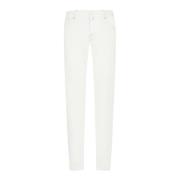 Kiton Ultra Slim Bomullsbyxor White, Herr