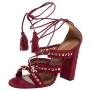 Aquazzura Pre-owned Pre-owned Mocka sandaler Red, Dam