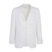 Kiton Texturerad Linnejacka White, Herr