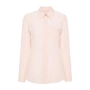 Lanvin Rosa Silkesblus Pink, Dam