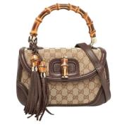 Gucci Vintage Pre-owned Canvas handvskor Beige, Dam