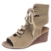 Chloé Pre-owned Pre-owned Canvas sandaler Beige, Dam