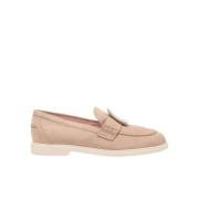 Roger Vivier Lyxiga Mocka Loafers Beige, Dam