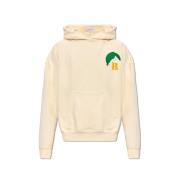 Rhude Hoodie med logotyp Beige, Herr