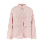 Aspesi Nylon Blousonjacka med Stora Fickor Pink, Dam