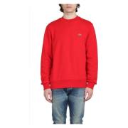 Lacoste Klassisk Croc Embro Sweatshirt Red, Herr