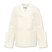 Jil Sander Skjorta med breda manschetter Beige, Dam