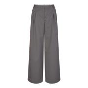 Designers Remix Snygga Wide Leg Byxor Gray, Dam