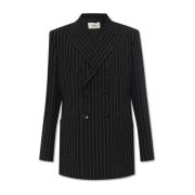 Ami Paris Dubbelknäppt blazer med ränder Black, Dam