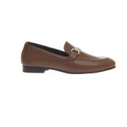 Poesie Veneziane Läderloafer med spänne Brown, Dam