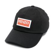 Kenzo Svart Logobroderad Keps Black, Herr