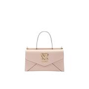 Love Moschino Cipria Handväska med Justerbar Rem Beige, Dam