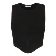 Patrizia Pepe Svart Tank Top Black, Dam