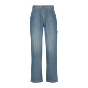 Maison Margiela Ljusblå Stonewashed Denim Jeans Blue, Dam