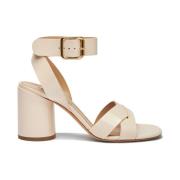 Casadei Minimalistisk Cleo Sandal Beige, Dam