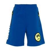 Barrow Blå Face Motif Shorts Blue, Herr