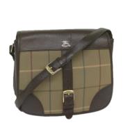 Burberry Vintage Pre-owned Canvas axelremsvskor Brown, Dam