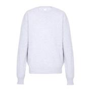 Bottega Veneta Gråa Sweaters med Intrecciato Läder Patches Gray, Herr
