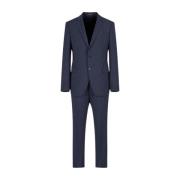 Emporio Armani Slim Fit Enkelknäppt Kostym Blue, Herr