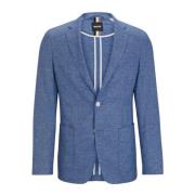 Hugo Boss Raffinerad Slim Fit Jacka med Mikromönster Blue, Herr