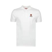 Kenzo Klassisk Polo T-shirt med Boke Flower Logo White, Herr