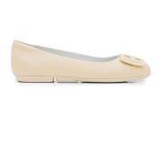 Hogan Beige Platta Skor med H Accessory Beige, Dam