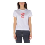 Moschino Snygg Monogram T-shirt White, Dam