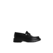 Salvatore Ferragamo Svarta platta skor med signatur tvärstång Black, H...