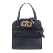 Salvatore Ferragamo Pre-owned Pre-owned Laeder handvskor Black, Dam