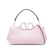 Valentino Maxi VLogo Signature Läder Toteväska Pink, Dam