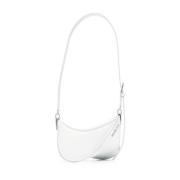 Mugler Liten Spiral Curve 01 Präglad Crossbody-väska White, Dam