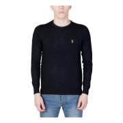 U.s. Polo Assn. Klassisk Svart Stickat Plagg Black, Herr