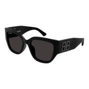 Balenciaga Bb0323Sk 001 Sunglasses Black, Dam