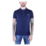 Lacoste Marinblå Slim Fit Kortärmad Bomullspolo Blue, Herr