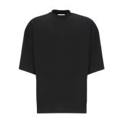 Jil Sander Svart Oversize Bomull T-shirt för Män Black, Herr