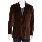 Balmain Pre-owned Pre-owned Sammet ytterklder Brown, Dam