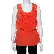 Oscar De La Renta Pre-owned Pre-owned Silke toppar Orange, Dam