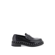 Valentino Garavani Rockstud Mocassins med Ruthenium-Finish Studs Black...