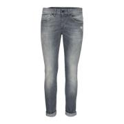 Dondup George Skinny Fit Jeans Gray, Dam