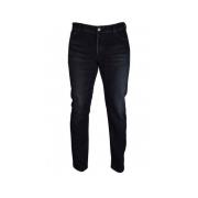 Balenciaga Slim-Fit Svart Tvättad Vintage Stil Jeans Black, Herr