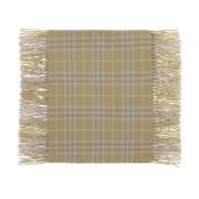 Burberry Check Cashmere Halsduk med Fransar Beige, Dam