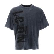 Dsquared2 Vintage T-shirt med Icon Splash Print Gray, Herr
